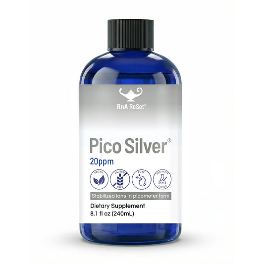RnA ReSet Pico Silver® | Picometer Silver for Immune Support 20 ppm 8 fl oz