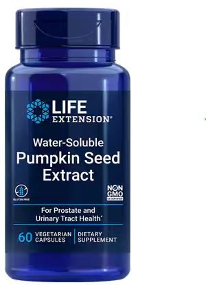 Life Extension Water-Soluble Pumpkin Seed Extract (60 Veg Caps)
