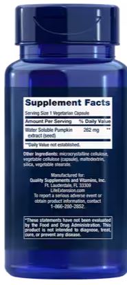 Life Extension Water-Soluble Pumpkin Seed Extract (60 Veg Caps)