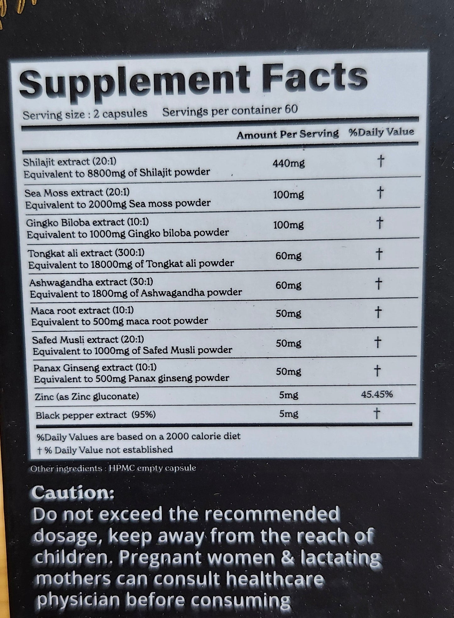 BetterAlt Shilajit Sea Moss Tongkat Ali Ashwagandha (120 caps)