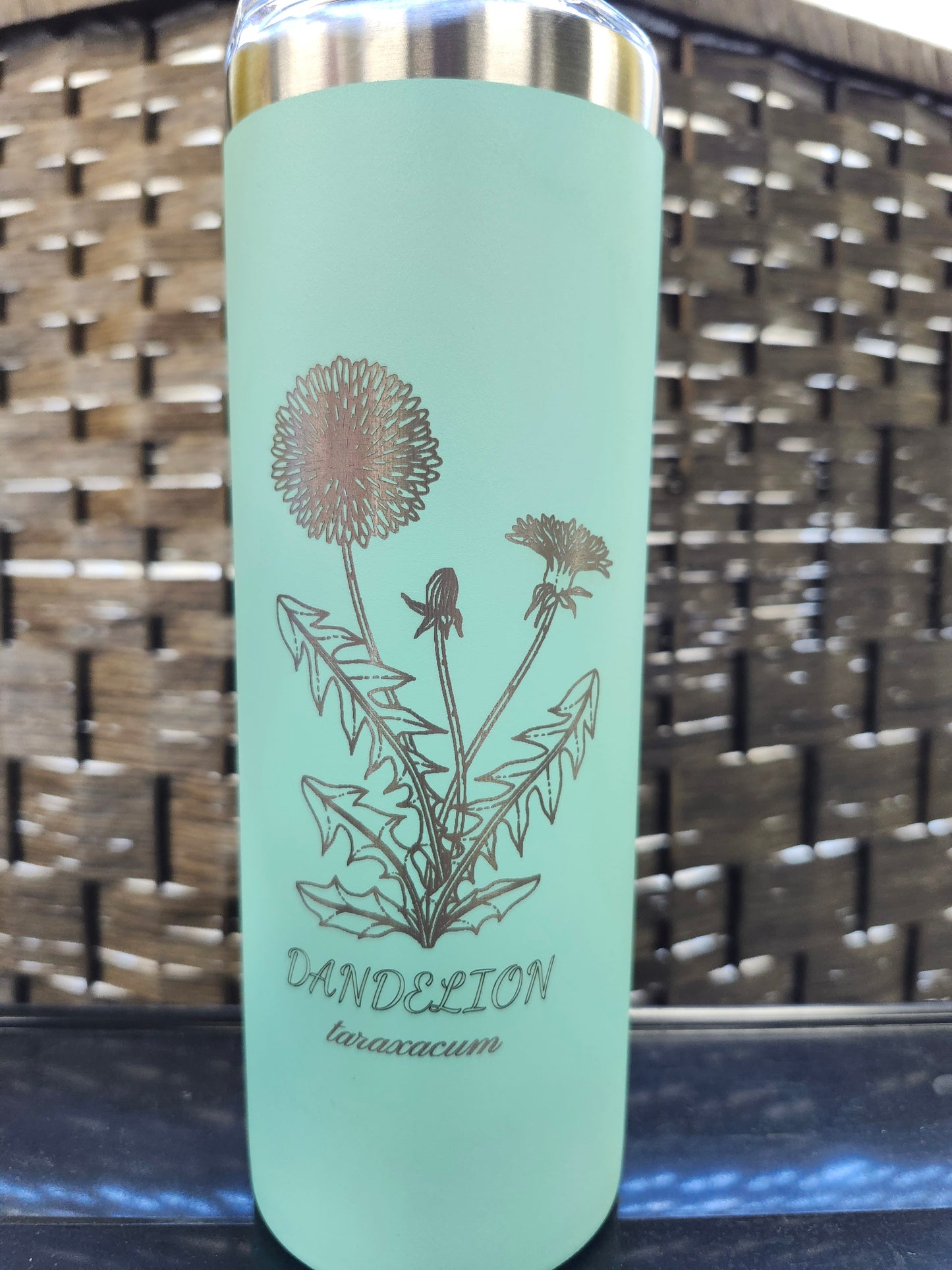 Fine Thymes 20oz Skinny Tumbler Dandelion Print