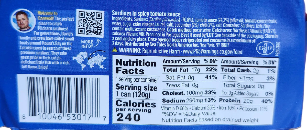 Sea Tales Wild Sardines in Spicy Tomato Sauce