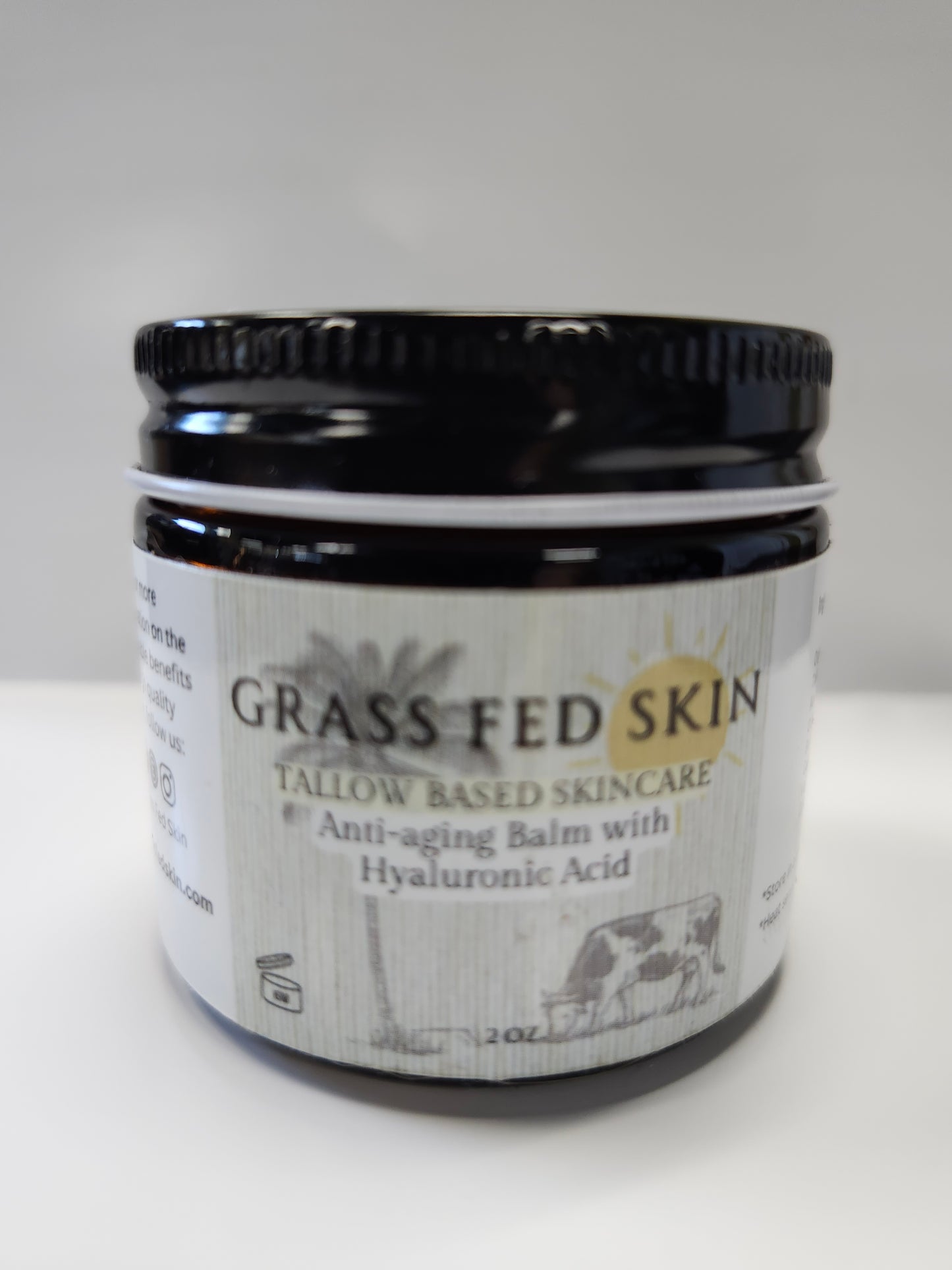 Grass Fed Skin Anti-Aging Balm with Hyaluronic Acid 2oz