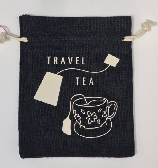 Fine Thyme's Drawstring Tea Travel Bag (W 4.5in x H 5.5in)
