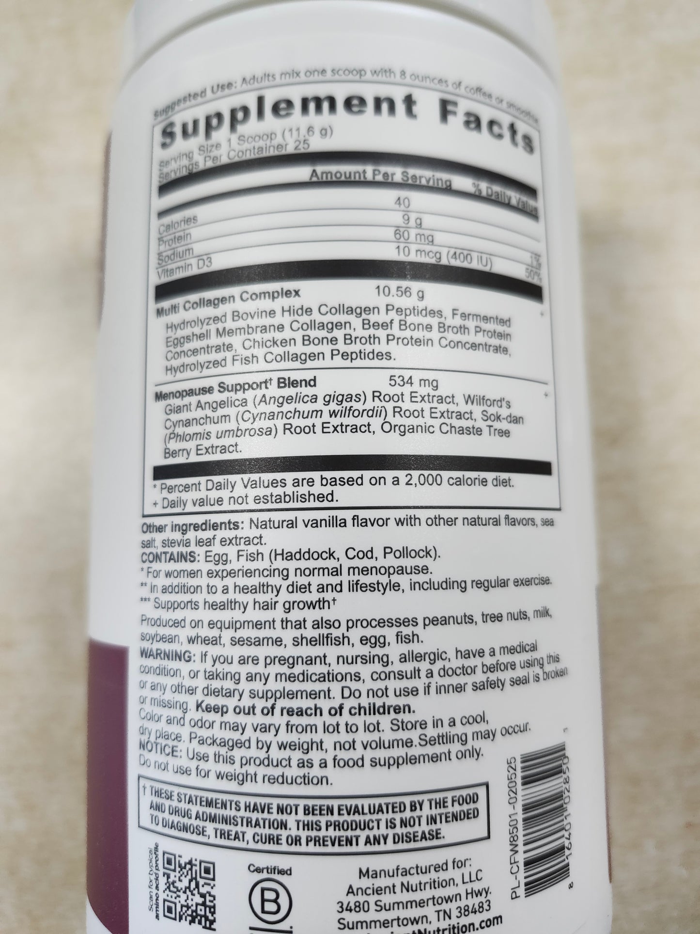 Ancient Nutrition Women's Collagen Powder