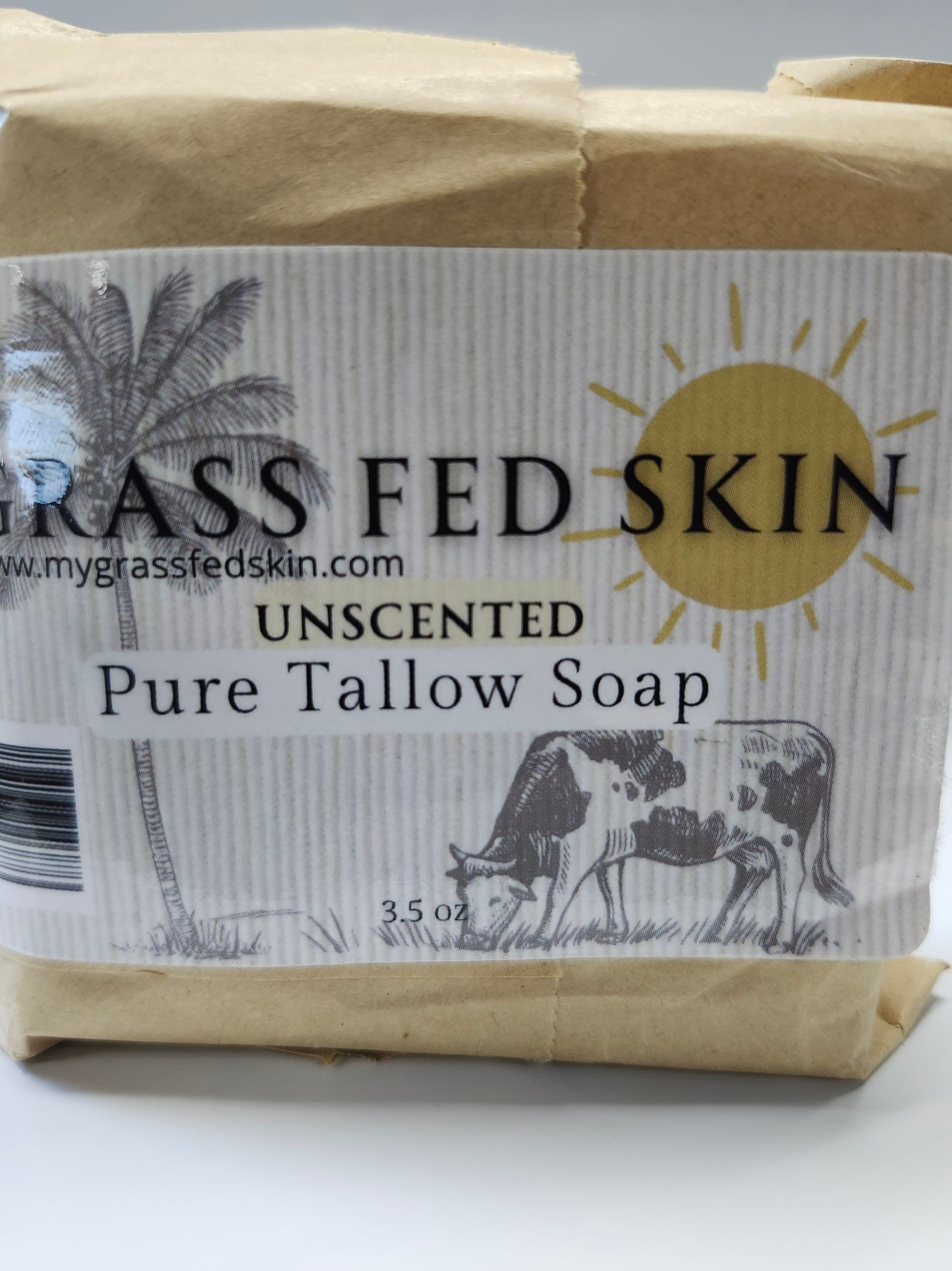 Grass Fed Skin Tallow Soap Unscented