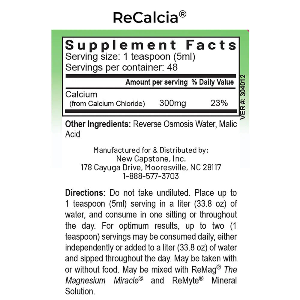 RnA Reset ReCalcia® | Picometer Liquid Calcium for Bone Health 8 fl oz