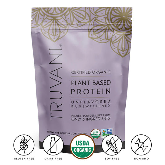 Truvani Plant Based Protein Powder (Unflavored & Unsweetened) Single Serve