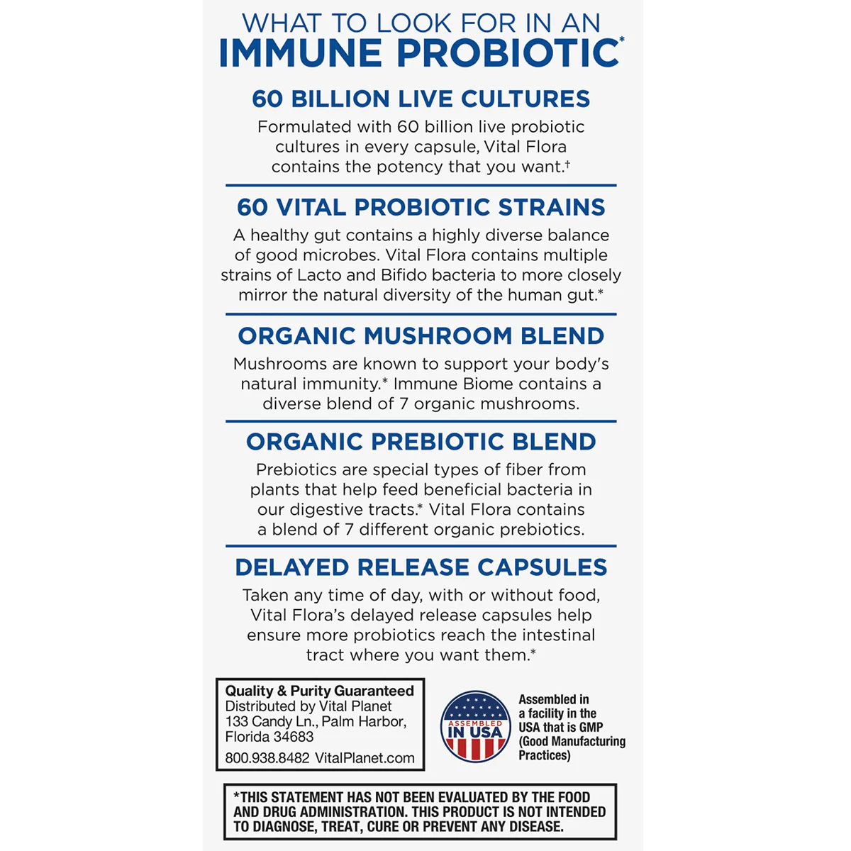 Vital Flora Immune Biome Probiotic (Shelf Stable)