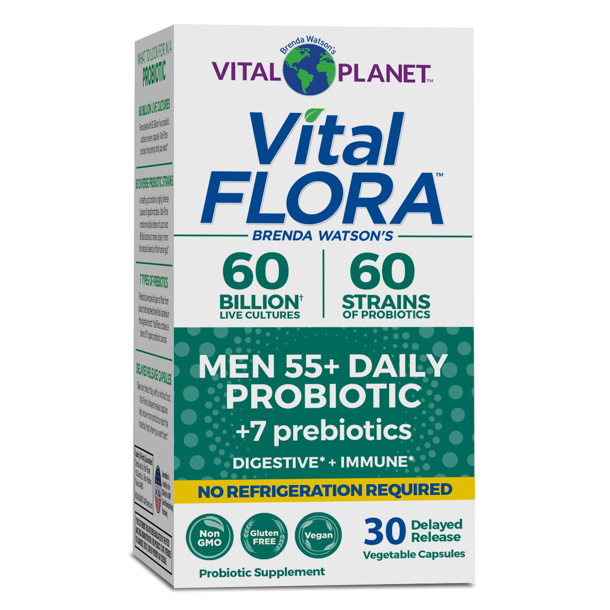 Vital Flora Men’s 55+ Daily Probiotic (Shelf Stable)