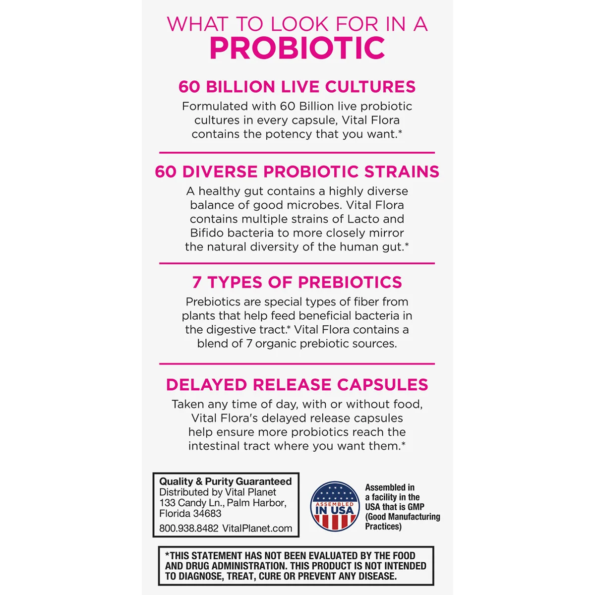 Vital Flora Women’s Daily Probiotic (Shelf Stable)